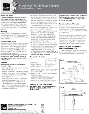DuraRidge Hip and Ridge install instructions 1