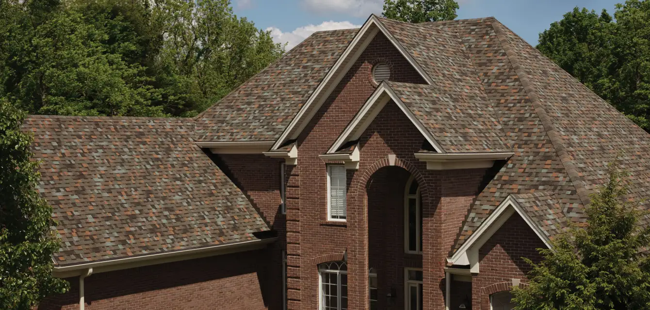 aged copper house